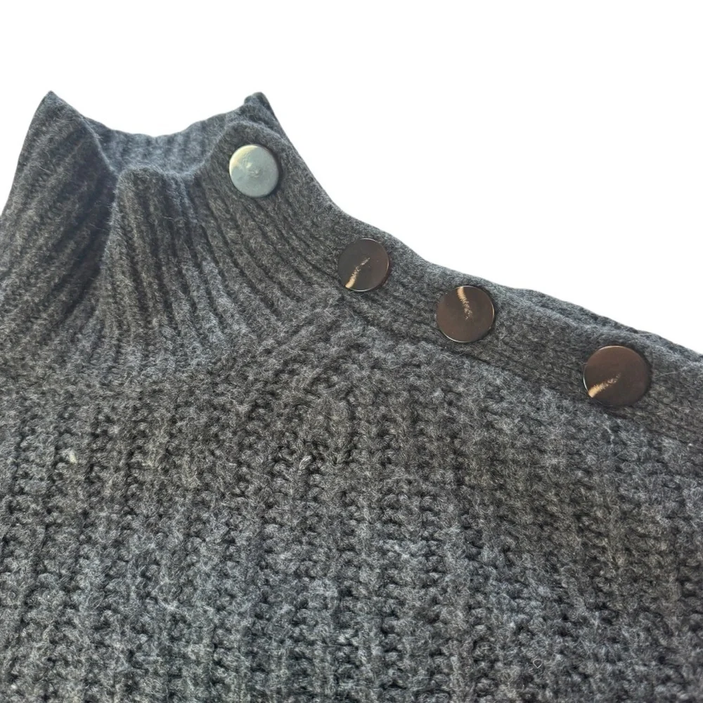 J. Crew Dark Gray Wool Alpaca Blend XS Turtleneck Sweater